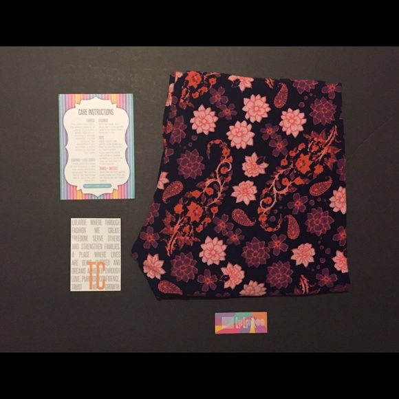 LuLaRoe Floral Purple and Pink Tc Leggings - Picture 1 of 1
